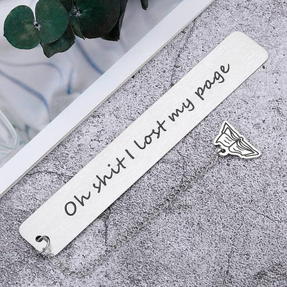 Funny Bookmark Book Lover Gift for Women Men Friend Metal Book Markers Reading Gift for Book Club Bookworm Bookish Reader Fathers Day Birthday Christmas Gifts Teen Boy Girl Graduation Gift for Her Him