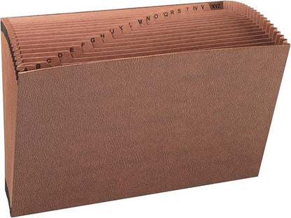 Smead TUFF Expanding File, Alphabetic (A-Z), 21 Pockets, Legal Size, Redrope-Printed Stock (70430)