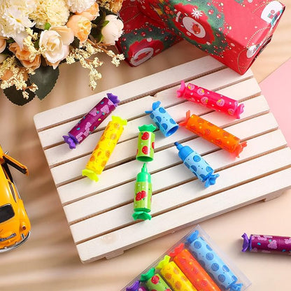 24 Pieces Mini Highlighter Candy Pastel Highlighter for Kid Student 6 Colors Cute Chisel Tip Marker Pen for Candy Party Birthday Drawing Poster Diary Greeting Card School Office Supplies