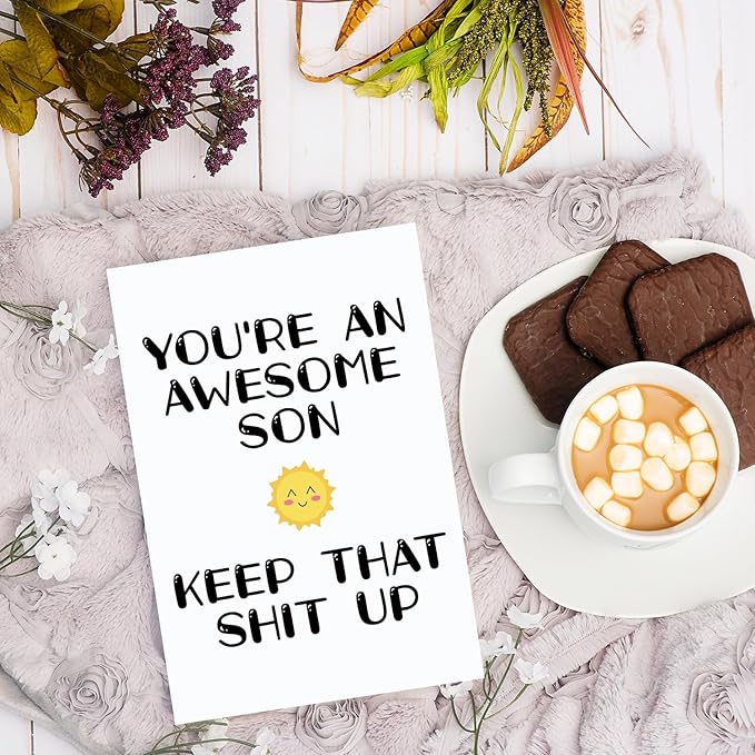 Birthday Card for Son,Funny Son Birthday Card, Birthday Card Son, Birthday Card Son in Low, Happy Birthday Son Card, To My Son from Mom Dad, Gifts for Adult Son Gift Ideas, Birthday Card Son Adult
