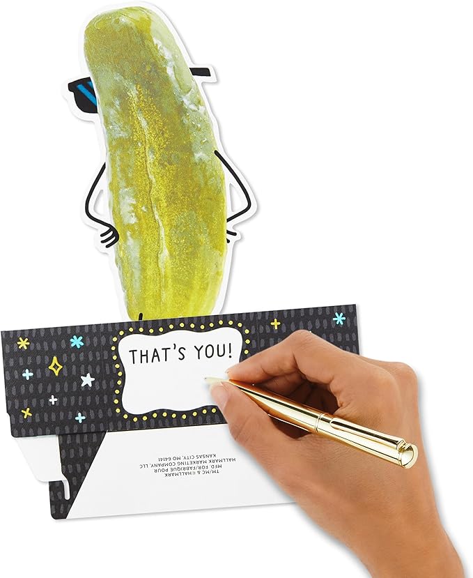 Hallmark Paper Wonder Shoebox Funny Pop Up Card (Big Dill) for Birthdays, Graduation, Congratulations