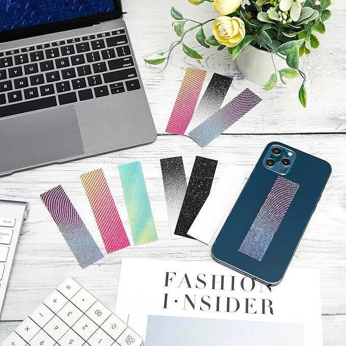 36 Pieces Anxiety Sensory Stickers Cute Fidget Textured Strips Toys Anti Stress Tactile Rough Sensory Calm Textured Strips Adhesives Anxiety Relief for Adults Teens Desk Classroom (Gradient Style)