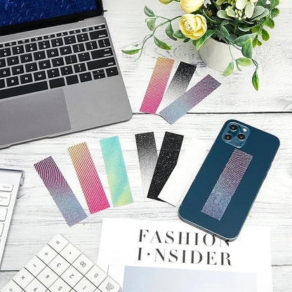 36 Pieces Anxiety Sensory Stickers Cute Fidget Textured Strips Toys Anti Stress Tactile Rough Sensory Calm Textured Strips Adhesives Anxiety Relief for Adults Teens Desk Classroom (Gradient Style)