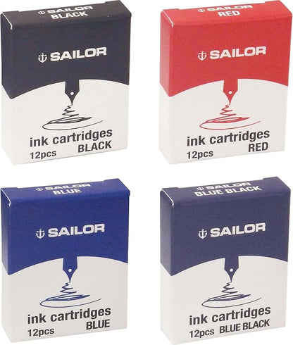 Sailor Refills Jentle Blue 12-Pack Fountain Pen Cartridge - 13-0402-140