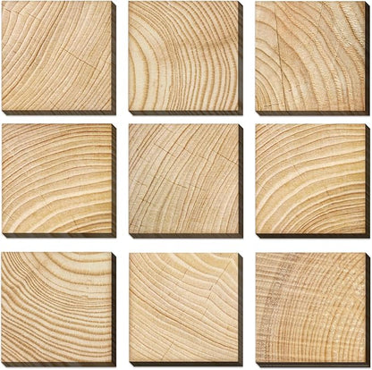 9 Pieces Wooden Pattern Sticky Notes 3x3 Inch Adhesive Wood Grain Memo Notes Self-Stick Note Pads for School Office Home Supplies Students Teachers Present, 9 Styles