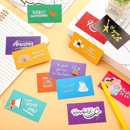 Yeaqee 240 Pcs Employee Appreciation Kudos Cards Funny Blank Back Motivational Card Encouragement Thank You Note Recognition Card for Teacher College Affirmation Gift(Classic)