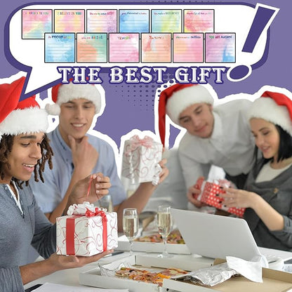 Yinder 24 Pcs Inspirational Sticky Notes with Lines Cute Motivational Sticky Notes Pad Employee Appreciation Gifts Bulk for Teacher Nurse Coworkers Office Supplies 3 x 3''(Watercolor,Appreciation)