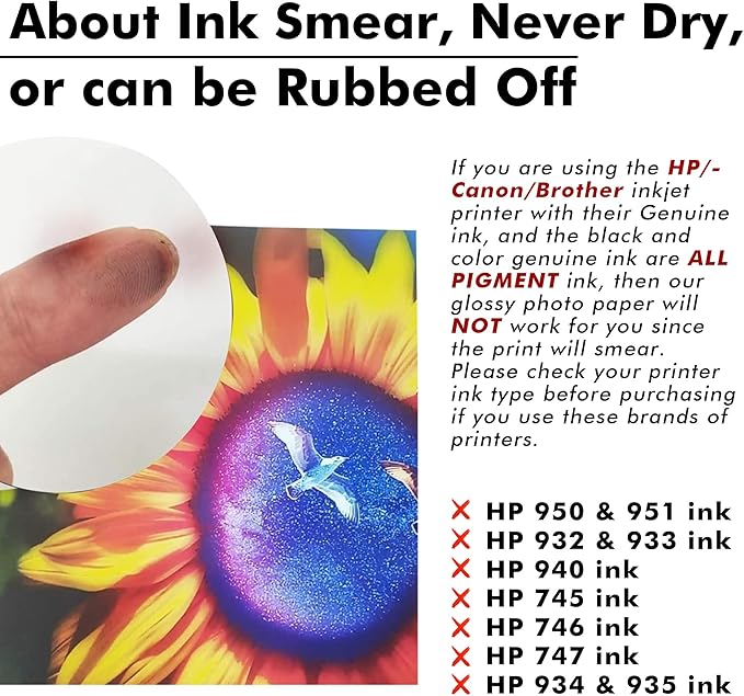 Koala Glossy Inkjet Photo Paper 4X6 Inches 48lb 100 Sheets Professional Glossy Photographic Paper Compatible with Inkjet Printer Use DYE INK 180GSM