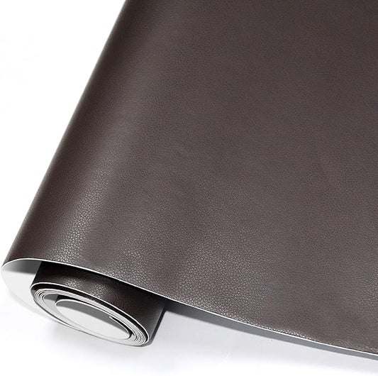 CHEIGHY Leather Repair Patch for Couches Self-Adhesive Leather Repair Tape kit for Furniture Sofa Vinyl Car Seats Couch Chairs Shoes Down Jackets (Brown, 17X79 inch)