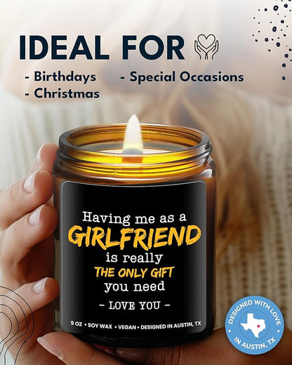 Funny Boyfriend Candle, Thoughtful Birthday Gifts for Boyfriend, Unique Sentimental Gift Ideas for Him from Girlfriend, Perfect Present for Birthday, Christmas, Special Occasions, Gift Ready