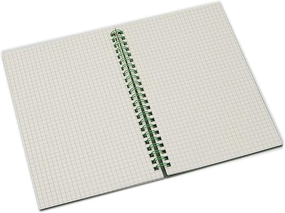 Yansanido Spiral Notebook, 4 Pcs B5 Thick Plastic Hardcover Graph Paper 4 Color 80 Sheets -160 Pages Journals for Study and Notes (Grid-4pcs Wine Red,Brown,Green,ivory, B5)