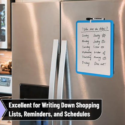 Mr. Pen- Dry Erase Board, 14” x 11” with a Black Dry Erase Marker, Blue Frame, Small White Board, White Board for Kids, White Board for Students, Small Dry Erase Board, Mini White Board