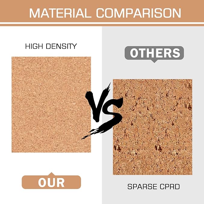 Cork Bulletin Board Hexagon Black, Small Framed Corkboard Tiles for Wall, Thick Decorative Display Boards for Home Office Decor, School Message Board with 16 Push Pin Wood Clips (4 Pack)