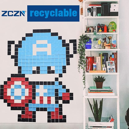 ZCZN Small Sticky Notes, 2in x 2in, 100 Sheets/Pad, 8 Pads/Pack, Black