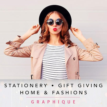 Graphique Soft Cover Journal,"Vintage Blog" Design - 200 Ruled Pages, Embellished with Gold Foil, 6" x 8.25" x .5" - Durable Notebook for Notes, Lists, Recipes, and More