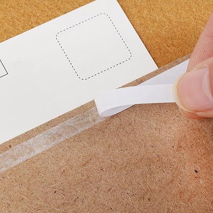 Double Sided Tape for Crafts, Double-Sided Tape for Arts, Scrapbook Supplies, Photography, Gifts Box, Scrapbooking, Card Making, Paper Backing, Tear-by-Hand, 6 Roll Heavy Duty Multi-Size Adhesive Tape