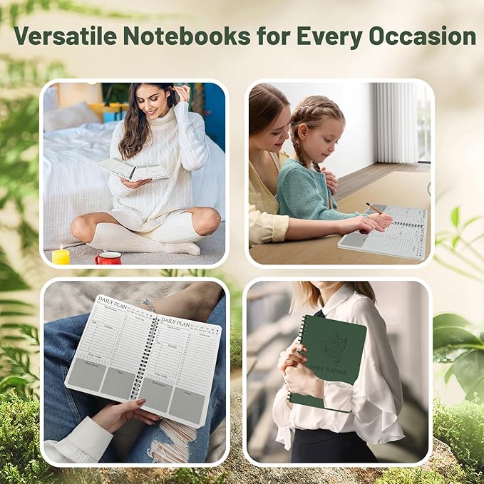 Day Planner Notebook - Undated Planner To Do List Notebook, Today Planner with Checklist, Daily To Do Planner to Increase Productivity, The Perfect Office Supplies For Man/Women (Dark Blue)