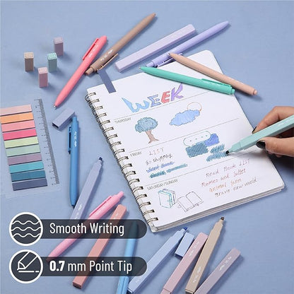 Mr. Pen- Aesthetic Bible Highlighters and Pens No Bleed, 16 Pack, 200 Sheets Transparent Sticky Tabs, Bible Highlighters No Bleed Highlighters for Bible Pages No Bleed, Bible Pens No Bleed Through