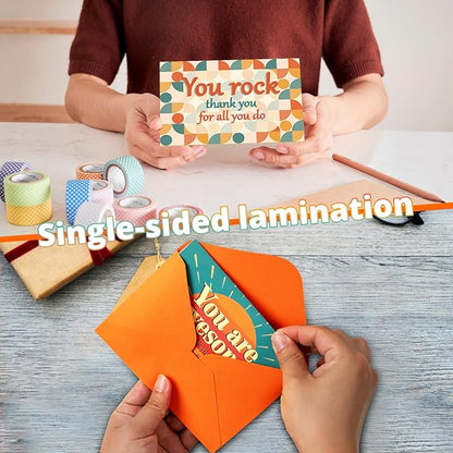 24 Pack Employee Appreciation Gifts Employee Thank you Cards with Envelopes & Stickers 4" x 6" Thank You Business Cards Staff Appreciation Gifts for Team Coworkers Employee Work Anniversary, 6 Designs