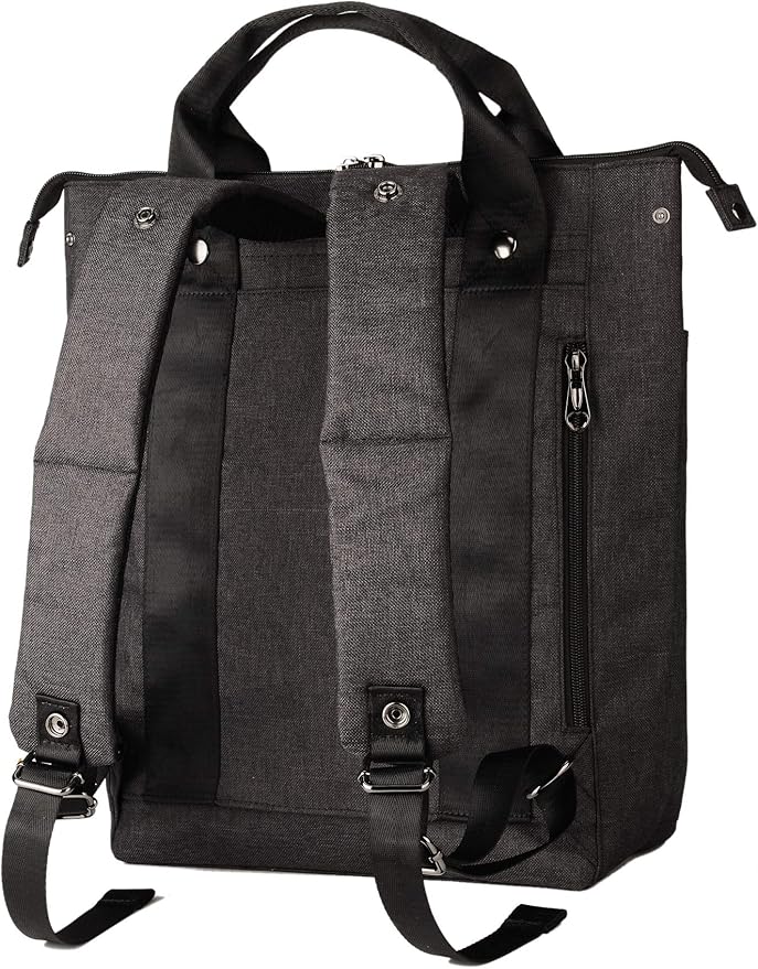 Kah&Kee Convertible Laptop Backpack and Tote Bag Handbag Computer Compartment Travel for Women Man (Black)