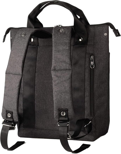 Kah&Kee Convertible Laptop Backpack and Tote Bag Handbag Computer Compartment Travel for Women Man (Black)