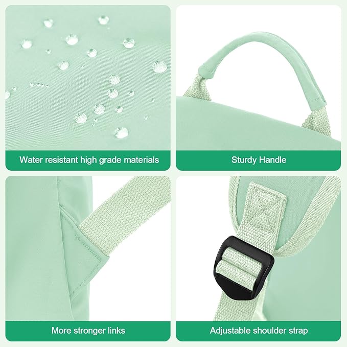 YGR Laptop Backpack for Women and Men, Waterproof Lightweight Travel Daily Rucksack Casual 15.6 inches Computer Bags for College, Green