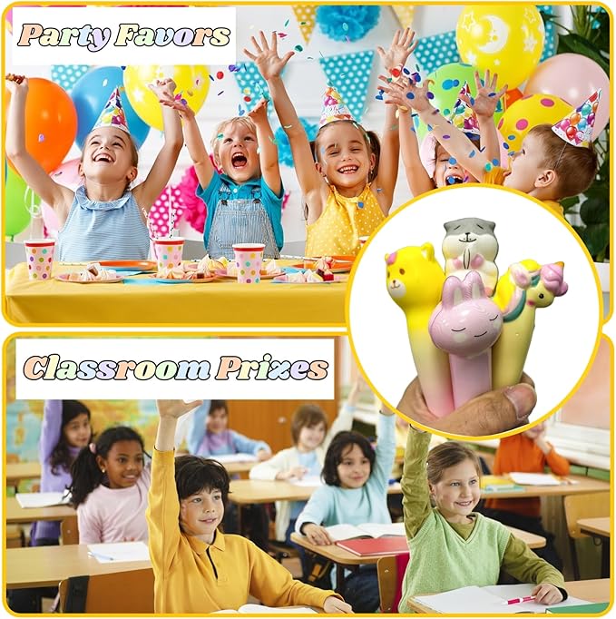 Easter Baskets Kawaii Squishy Pens 4 Pcs Cute & Fun Pen for Stationary & Cool Pens for Teenage Gifts for Tweens Back to School Supplie