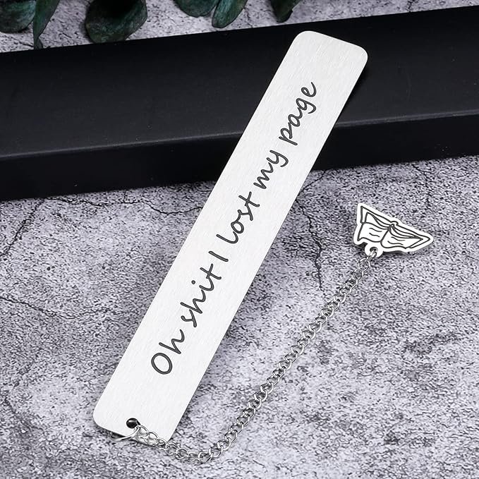 Funny Bookmark Book Lover Gift for Women Men Friend Metal Book Markers Reading Gift for Book Club Bookworm Bookish Reader Fathers Day Birthday Christmas Gifts Teen Boy Girl Graduation Gift for Her Him