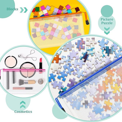 24pcs Mesh Zipper Pouch Bags Small, Pencil Bags With Zipper, 8.1x4.8 Inches Zipper Pencil Pouch, 8 Colors Pencil Pouch Bulk, Reusable Pencil Bags for Office Supplies and Travel Storage