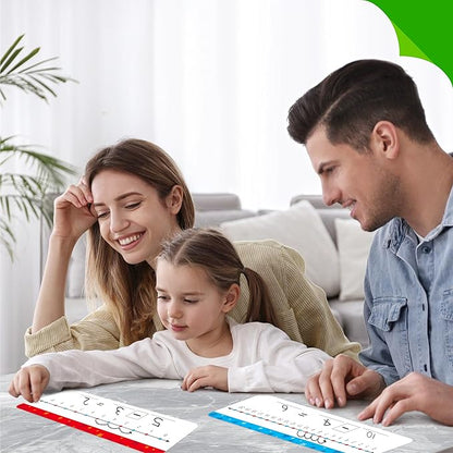 15 PCS Number Line Dry Erase Boards, Double Sided Writable and Erasable Board-0-10 on One Side & 0-20 on Other Side Math White Board for Kids, Students, Classroom and Home (12” x 4”)