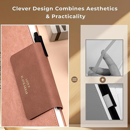 Lined Leather Journals for Writing B5 Large Journaling Notebooks with 100 GSM Thick Paper Journal Notebook for Men & Women with Buckle Closure Travel Work Note Taking Diary, 7.28" x 10.23", Pink