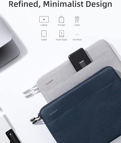 Protective 16 Inch Laptop Sleeve for 15 16 MacBook Air/Pro, 15.6 16 HP Dell Lenovo Asus Notebook - Shockproof, Water-Resistant with Accessory Pocket (Blue, 16 inch)