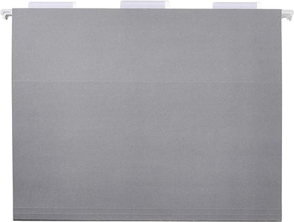 Amazon Basics Sturdy Hanging File Folders, Letter Size, Gray, 25-Pack