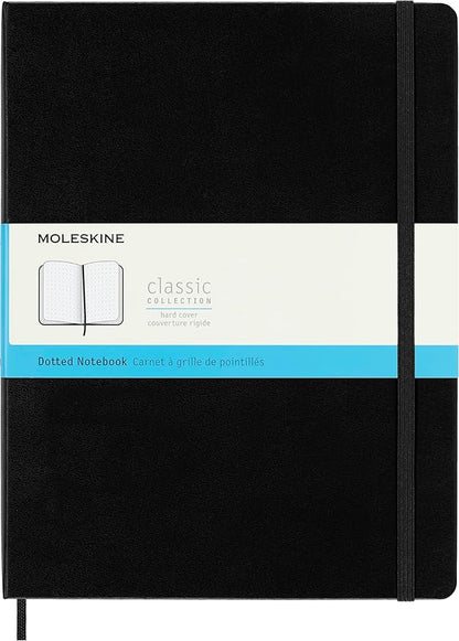 Moleskine Classic Collection Hard Cover Notebook, 1-Subject, Dotted Rule, Black Cover, (80) 10 x 7.5 Sheets
