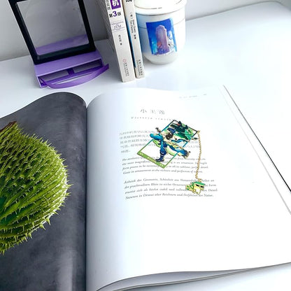 Genshin Impact Kinich Metal Bookmark - Anime Figure Merch with 3D Display Box - Birthday Gifts for Fans Friends Gamer Book Lovers - Zllada