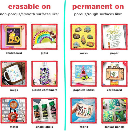 Chalkola 8 Pastel Liquid Chalk Markers for Blackboard, Chalkboard Signs, Window, Labels, Bistro, Glass, Car - Washable Wet Wipe Ink ChalkBoard Markers | 6mm Reversible Tip, Erasable Liquid Chalk Pens