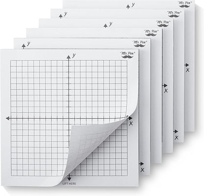 Mr. Pen- Graph Paper Sticky Notes, 6 Pads, 3x3 Inch, Graph Sticky Notes, Math Graph Paper, Graphing Sticky Notes, Grid Sticky Notes, Grid Notepad, Mini Graph Paper
