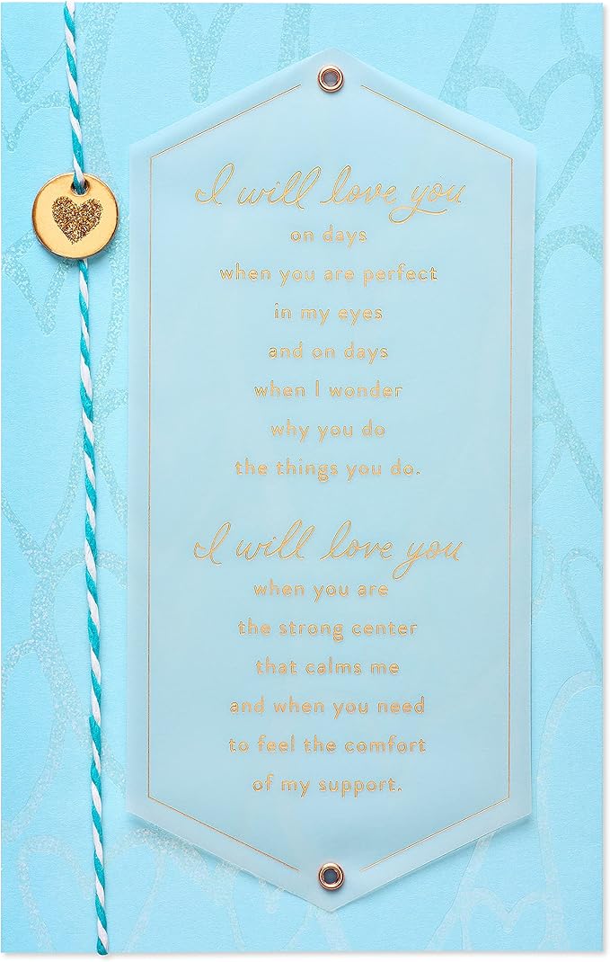 American Greetings Romantic Birthday Card (I Will Love You)