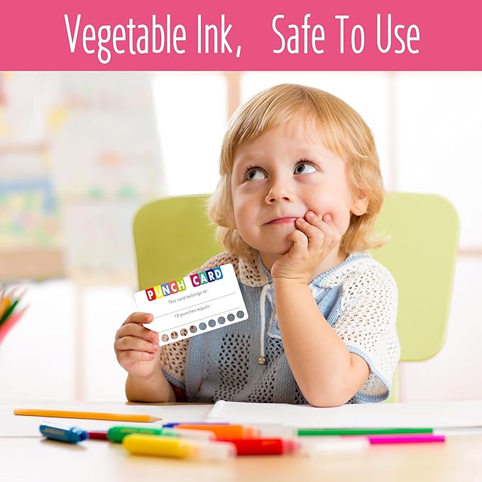 332 PCS Punch Cards, Incentive Reward Card Student Awards Loyalty Cards for Business, Classroom, Kids Behavior, Students, Teachers, 3.5” x 2”