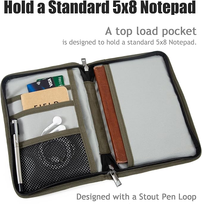 A5 Notebook Cover,Zipper Field Notes Cover,Journal Planner Sketchbook Cover,Field Notes Notebooks Cover Notebook Jacket for 5.5 x 8.25 Moleskine A5 LEUCHTTURM