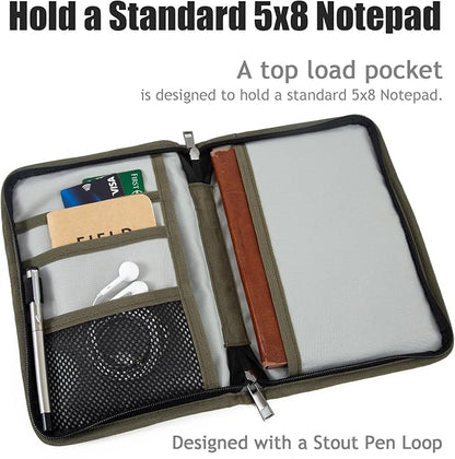 A5 Notebook Cover,Zipper Field Notes Cover,Journal Planner Sketchbook Cover,Field Notes Notebooks Cover Notebook Jacket for 5.5 x 8.25 Moleskine A5 LEUCHTTURM