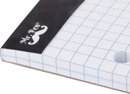 Mr. Pen- Graph Paper, 2 Pack of 55 Sheets, 8.5"x11", 4x4 (4 Squares Per Inch), 3-Hole Punched, Graphing Paper, Grid Paper Pad, Math Graph Paper Pad, Drafting Paper, Computation Pads, Square Paper