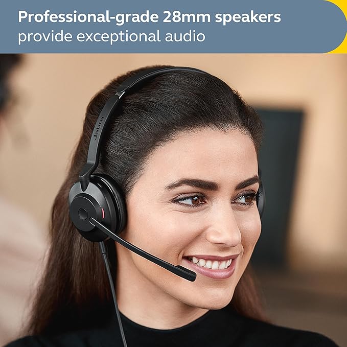 Jabra Evolve2 30 SE Wired Mono Noise-Cancelling Headset - Features 2-Mic Call Technology and USB-A Cable - Works with All Leading Unified Communications Platforms Such as Zoom and Google Meet - Black