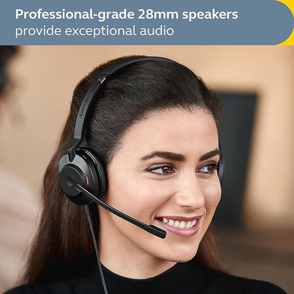 Jabra Evolve2 30 SE Wired Mono Noise-Cancelling Headset - Features 2-Mic Call Technology and USB-A Cable - Works with All Leading Unified Communications Platforms Such as Zoom and Google Meet - Black