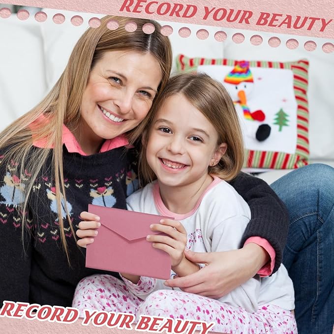 100 Pcs Stationery Lined Stationery Paper and Envelopes Set Includes 50 Letter Writing Paper and 50 Envelope for Office, 5.5 x 8.25 Inch(Dusty Rose)