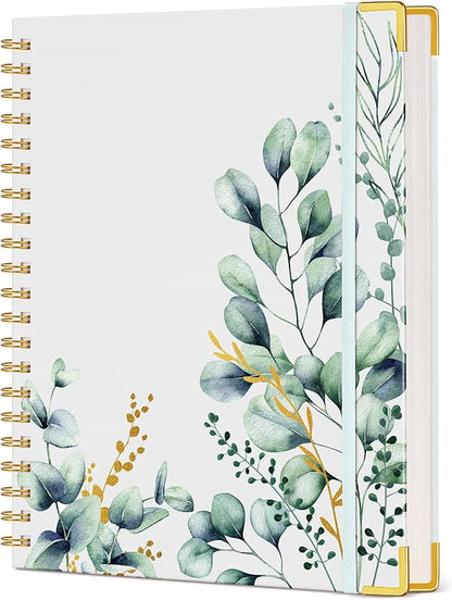 Aesthetic Spiral Notebook Journal for Women, 200 Pages Lined Notebooks 8.5” x 11”, A4 Large Hardcover Spiral Journals with 100 GSM Thick Paper, Cute College Ruled Notebook for Writing Work School