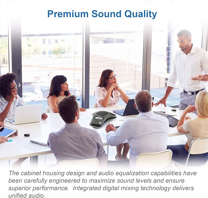 VTech VCS702 ErisStation DECT 6.0 Conference Phone with Two Wireless Mics Using Orbitlink Wireless Technology