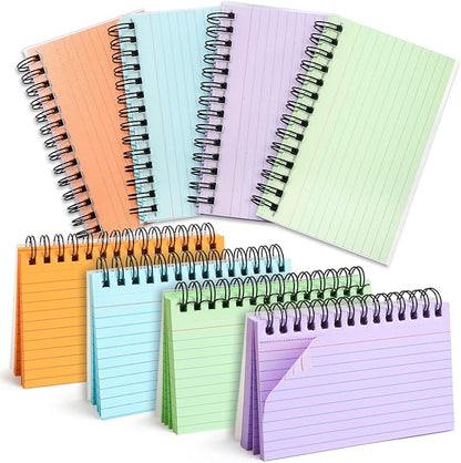 Koogel Index Cards 3 x 5 Inch, 400 Count, Ruled Lined both Side, 4 Colors with Waterproof Covers