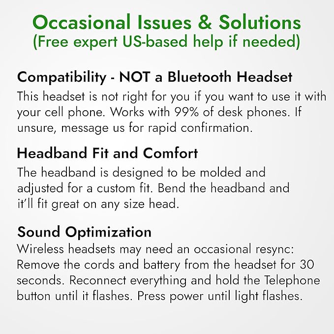 Leitner LH575 2-in-1 Wireless Office Headset with Mic - Computer & Telephone Headset (DECT Headset, not Bluetooth) - 5 Year Warranty - Phone Headsets for Office Phones