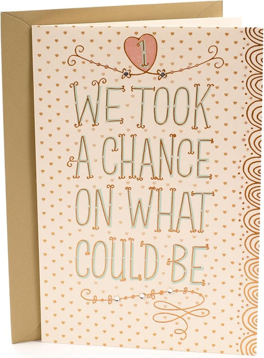 Hallmark 1st Anniversary Card (Chance on What Could Be)